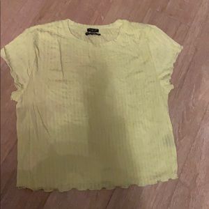 Cropped neon green t shirt